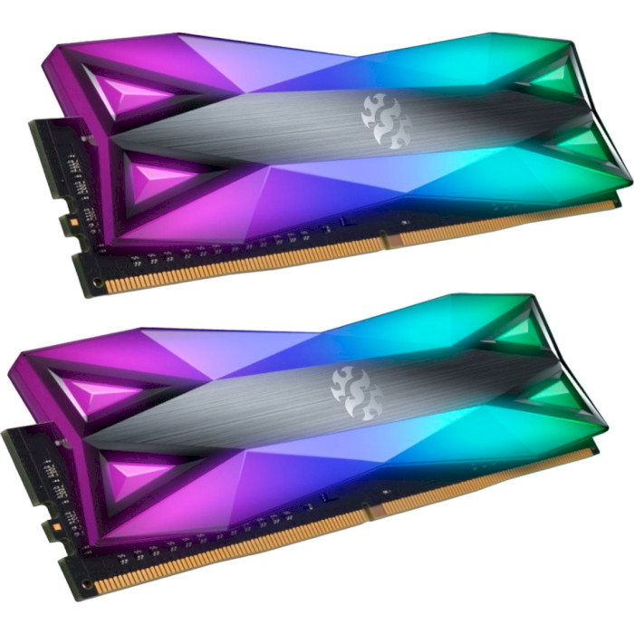 Модуль пам'яті ADATA XPG Spectrix D60G RGB Tungsten Gray DDR4 3600MHz 16GB Kit 2x8GB (AX4U36008G18I-DT60)
