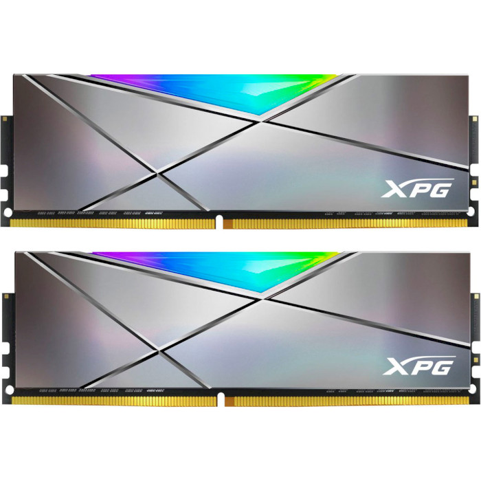 Модуль памяти ADATA XPG Spectrix D50 RGB Tungsten Gray DDR4 3600MHz 32GB Kit 2x16GB (AX4U360016G18I-DT50)