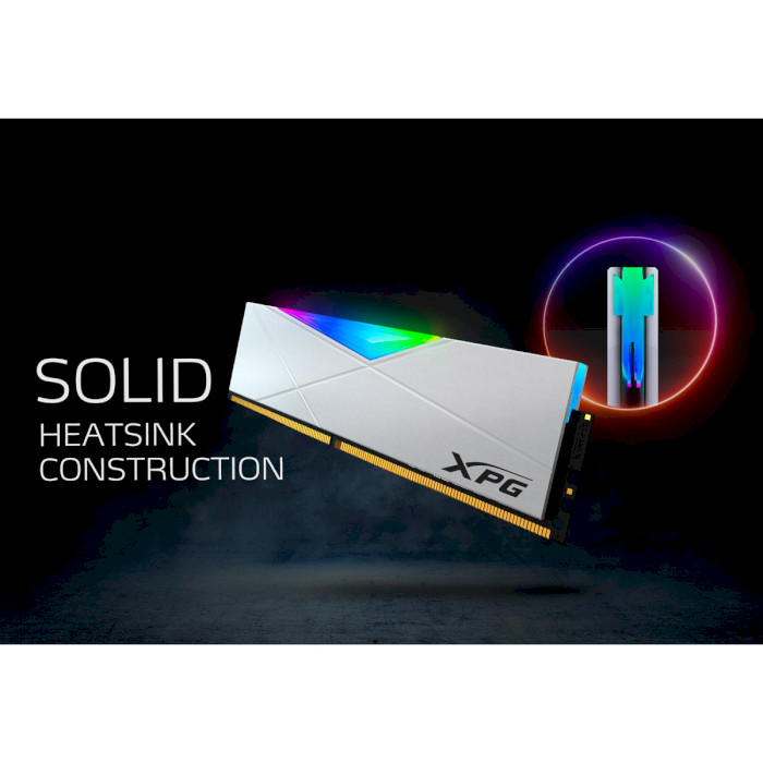 Модуль пам'яті ADATA XPG Spectrix D50 RGB White DDR4 3600MHz 32GB Kit 2x16GB (AX4U360016G18I-DW50)