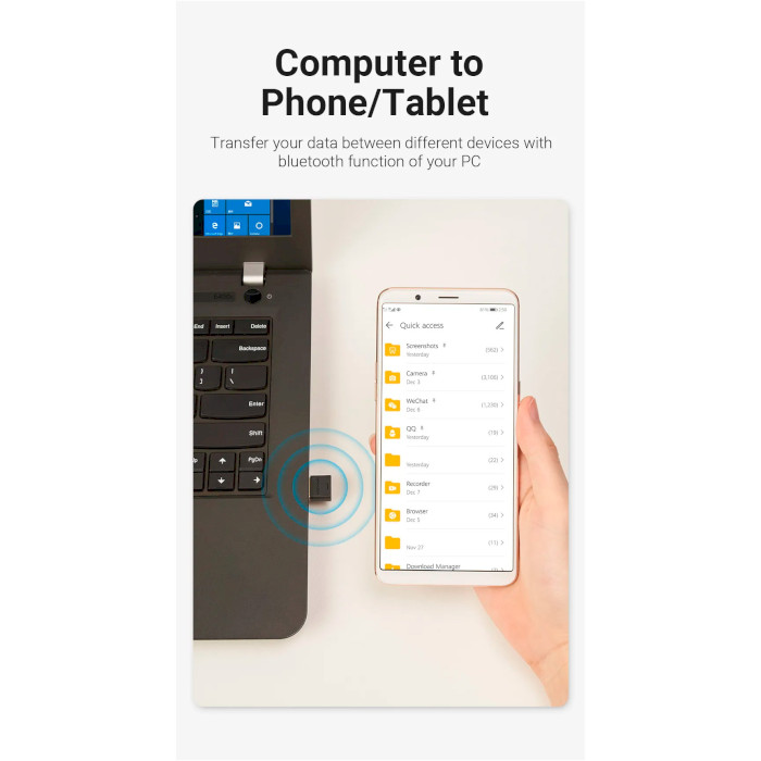 Bluetooth адаптер VENTION USB Bluetooth 5.1 Adapter Black (NAFB0)