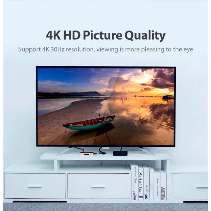 HDMI сплітер 1 to 4 VENTION 1-in-4 Out HDMI Splitter 4K@30Hz (ACCG0-EU)