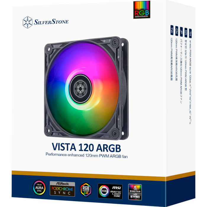 Вентилятор SILVERSTONE Vista 120 ARGB Black (SST-VS120B-ARGB)
