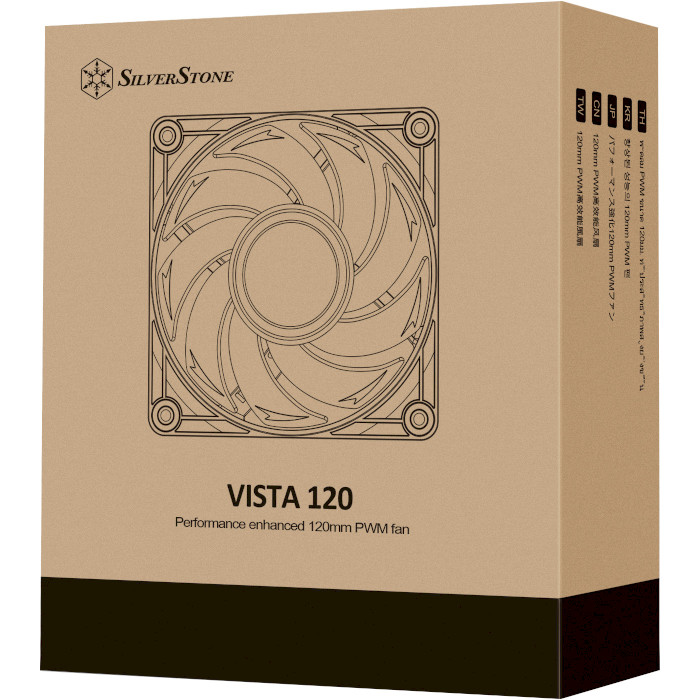 Вентилятор SILVERSTONE Vista 120 Black (SST-VS120B)