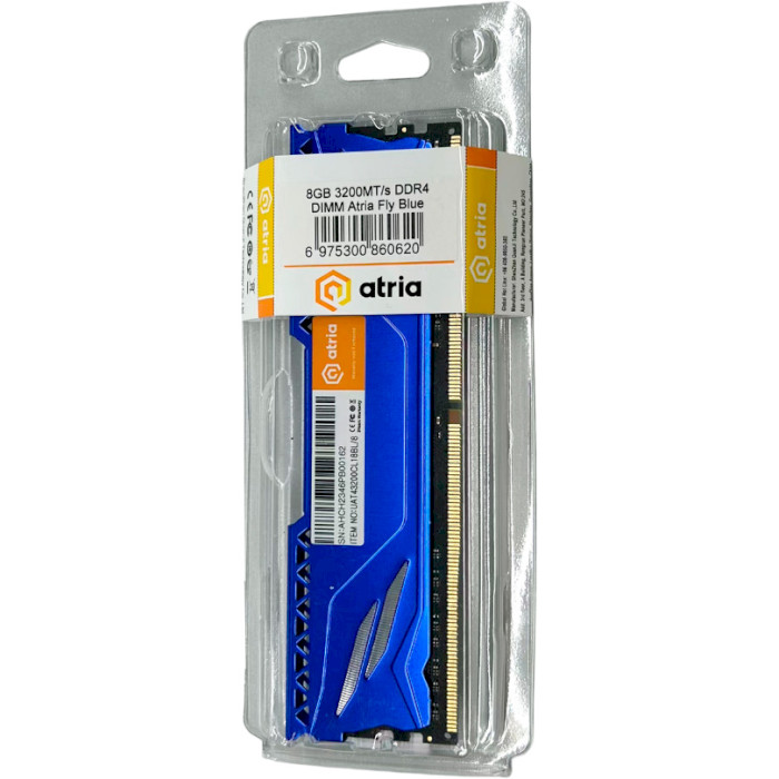 Модуль памяти ATRIA Fly Blue DDR4 3200MHz 8GB (UAT43200CL18BL/8)