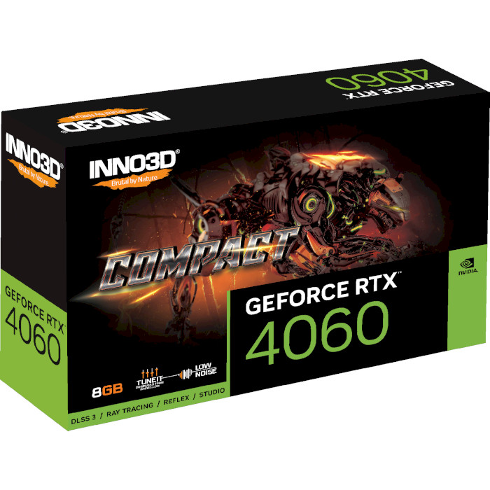 Відеокарта INNO3D GeForce RTX 4060 Compact (N40601-08D6-173050N)