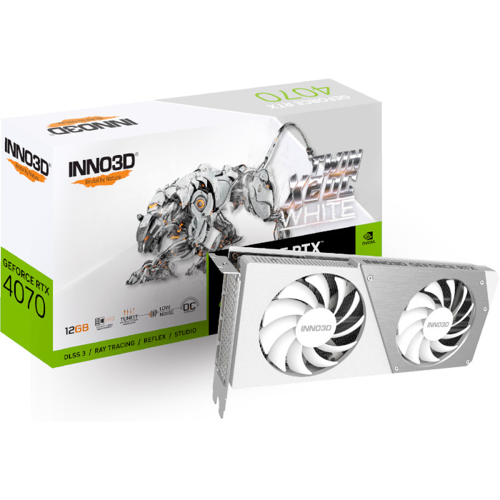 Відеокарта INNO3D GeForce RTX 4070 Twin X2 OC White Stealth (N40702-126XX-183052V)