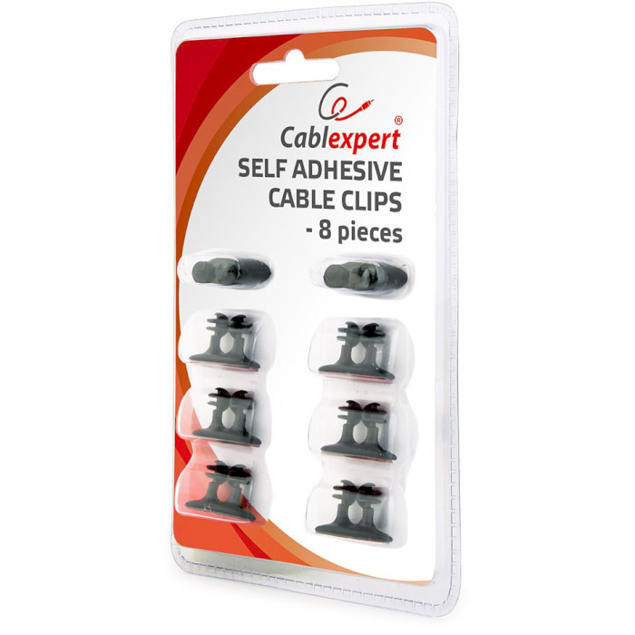 Органайзер для кабелів CABLEXPERT Self Adhesive Cable Clips 8 pcs (CM-CC-01)