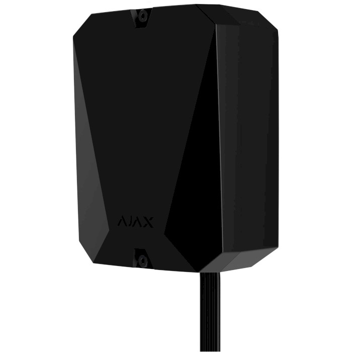 Модуль для підключення систем безпеки Ajax до сторонніх датчиків AJAX MultiTransmitter Fibra Black