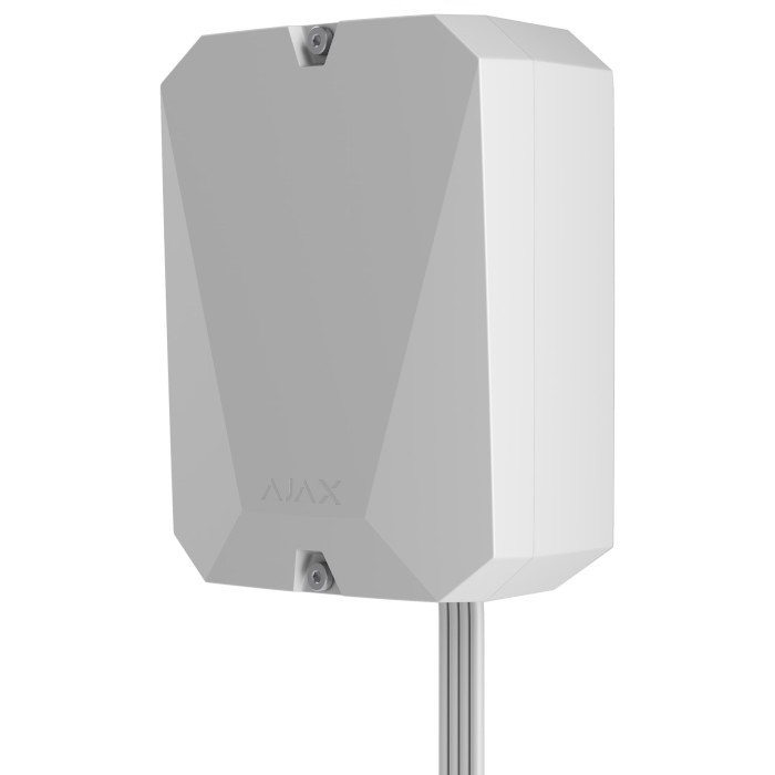 Модуль для підключення систем безпеки Ajax до сторонніх датчиків AJAX MultiTransmitter Fibra White