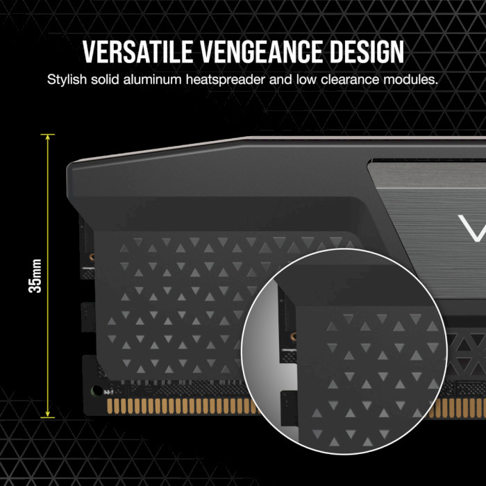 Модуль пам'яті CORSAIR Vengeance Black DDR5 6000MHz 48GB Kit 2x24GB (CMK48GX5M2E6000C36)