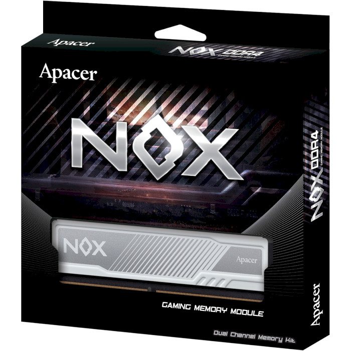 Модуль пам'яті APACER Nox White DDR4 2666MHz 8GB (AH4U08G26C08YMWAA-1)