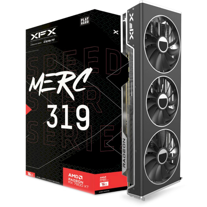 Видеокарта XFX Speedster MERC 319 Radeon RX 7800 XT Black Edition (RX-78TMERCB9)