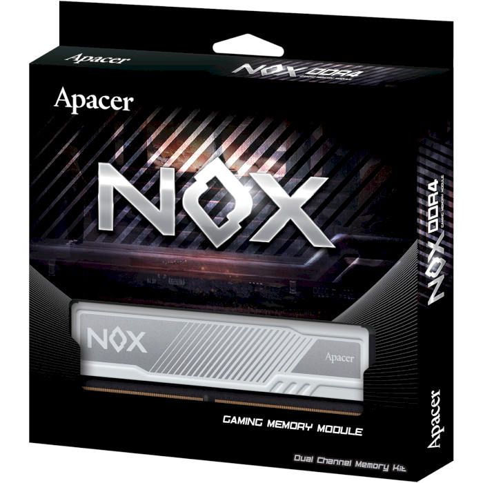 Модуль пам'яті APACER Nox White DDR4 3600MHz 16GB Kit 2x8GB (AH4U16G36C25YMWAA-2)