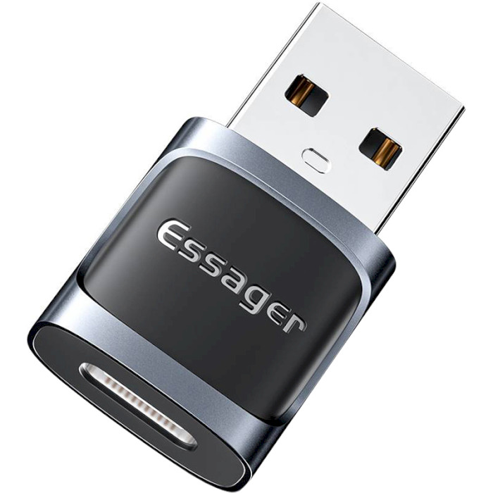 Адаптер OTG ESSAGER Xuankong Type-C Female to USB Male Gray (EZJCA-XL01)