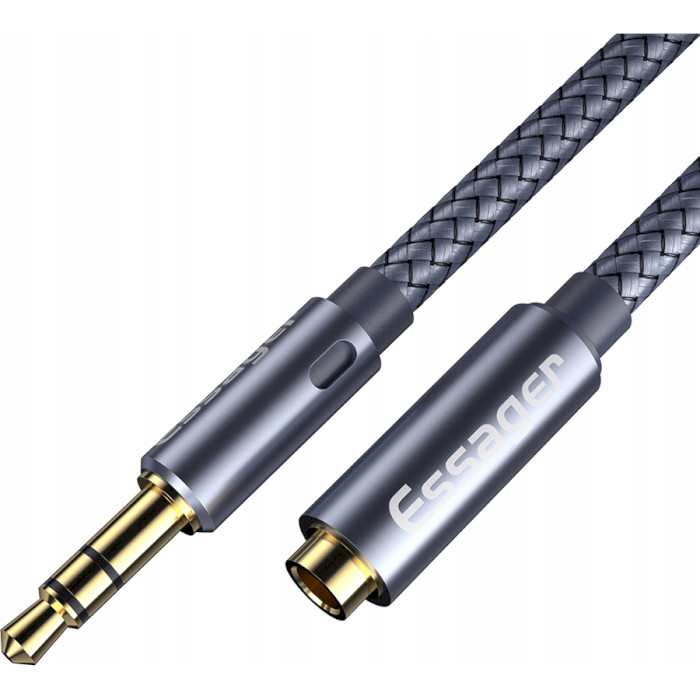 Кабель-удлинитель ESSAGER Monster Headphone Extension Cable mini-jack 3.5 мм 2м Gray (EYPY35-MYA0G)
