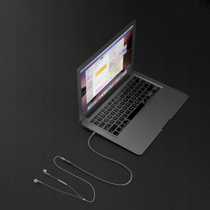 Кабель-удлинитель ESSAGER Monster Headphone Extension Cable mini-jack 3.5mm 2м Gray (EYPY35-MYA0G)