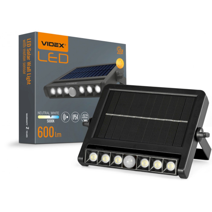 Прожектор LED на сонячній батареї VIDEX VL-WLSO-025-S 10W 5000K