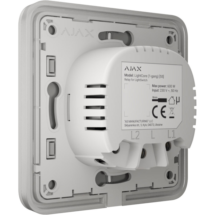 Розумний вимикач AJAX LightSwitch 1-gang White (ALS1W)
