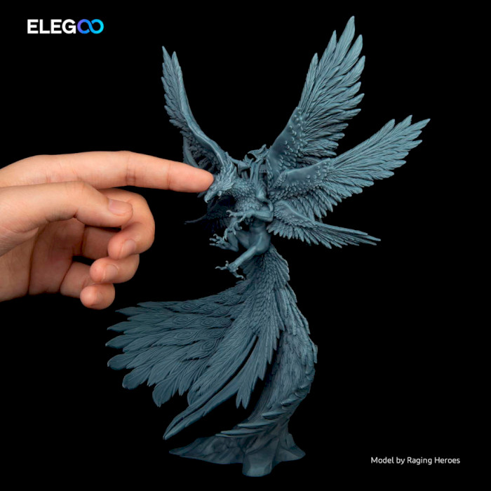 Фотополімерна гума для 3D принтера ELEGOO 8K Standard Resin, 1кг, Space Gray (50.103.0124)
