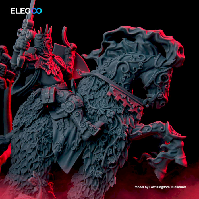 Фотополимерная резина для 3D принтера ELEGOO 8K Water Washable Resin, 1кг, Space Gray (50.103.0128)