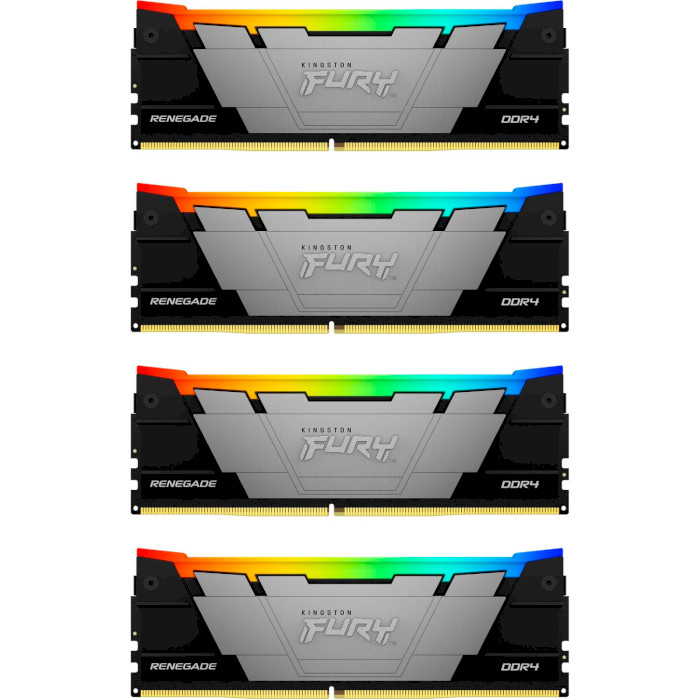 Модуль пам'яті KINGSTON FURY Renegade RGB DDR4 3600MHz 128GB Kit 4x32GB (KF436C18RB2AK4/128)