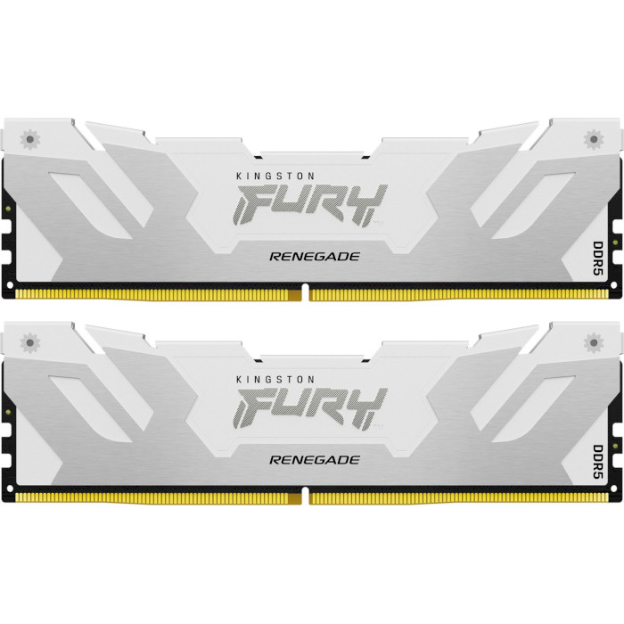 Модуль пам'яті KINGSTON FURY Renegade White/Silver DDR5 6400MHz 32GB Kit 2x16GB (KF564C32RWK2-32)