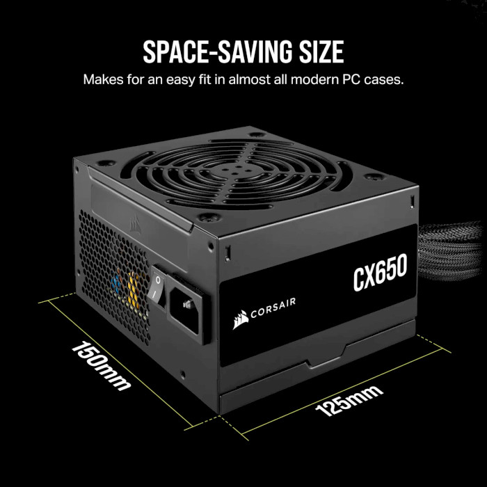 Блок живлення 650W CORSAIR CX650 New (CP-9020278-EU)