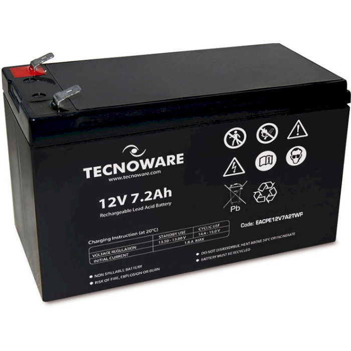 Аккумуляторная батарея TECNOWARE 12V 7.2Ah (12В, 7.2Ач) (EACPE12V7A2TWP)
