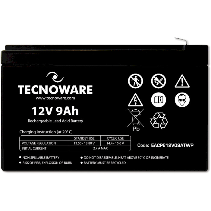 Аккумуляторная батарея TECNOWARE 12V 9Ah (12В, 9Ач) (EACPE12V09ATWP)