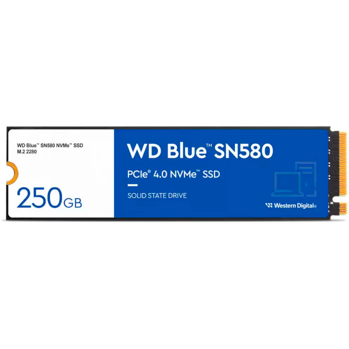 SSD диск WD Blue SN580 250GB M.2 NVMe (WDS250G3B0E)