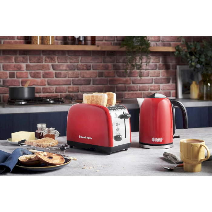 Тостер RUSSELL HOBBS Colours Plus 2 Slice Red (26554-56)