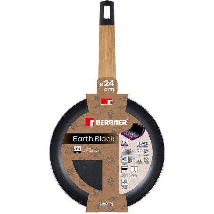 Сковорода BERGNER Earth Black 24см (BG-34623-BK)