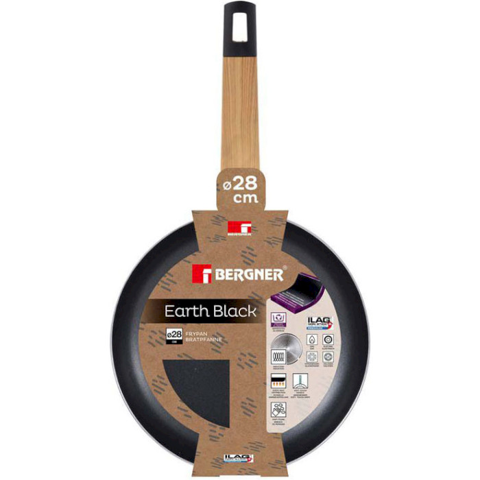 Сковорода BERGNER Earth Black 28см (BG-34624-BK)