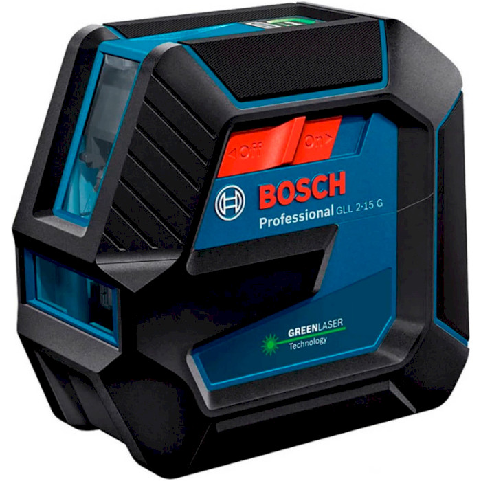 Нівелір лазерний BOSCH GCL 2-15 Professional + тримач LB 10 + 4xАКБ АА + кутова пластина + футляр (0.601.063.W00)