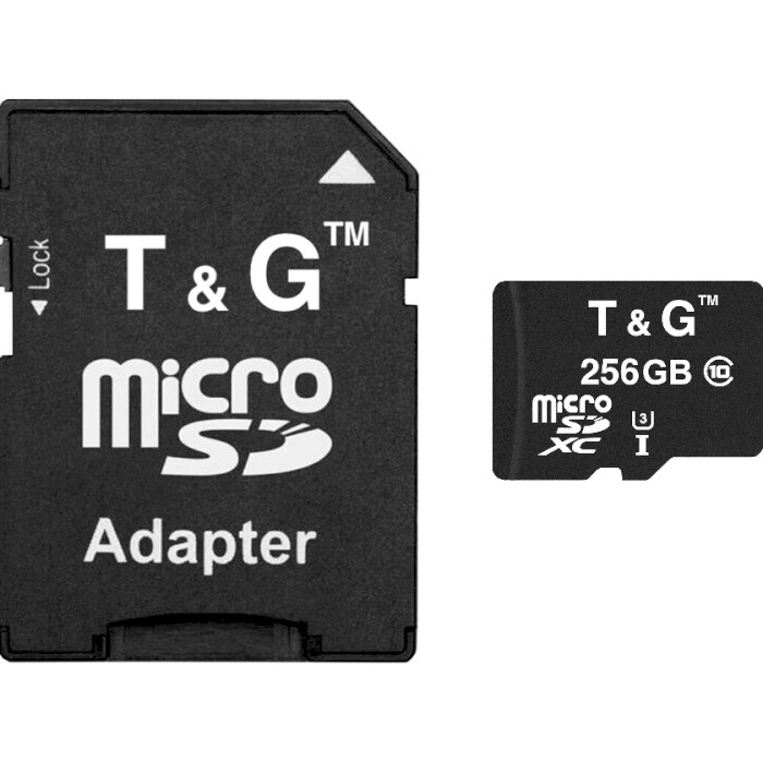 Карта пам'яті T&G microSDXC 256GB UHS-I U3 Class 10 + SD-adapter (TG-256GBSD10U3-01)