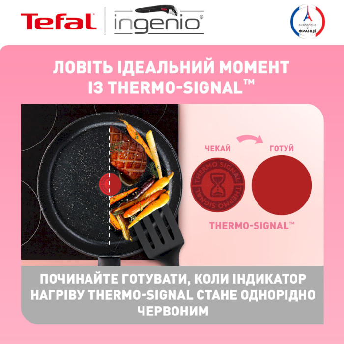 Набор посуды TEFAL Ingenio Black Stone 7пр (L3998702)