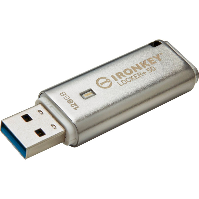 Флешка KINGSTON IronKey Locker+ 50 128GB Silver (IKLP50/128GB)