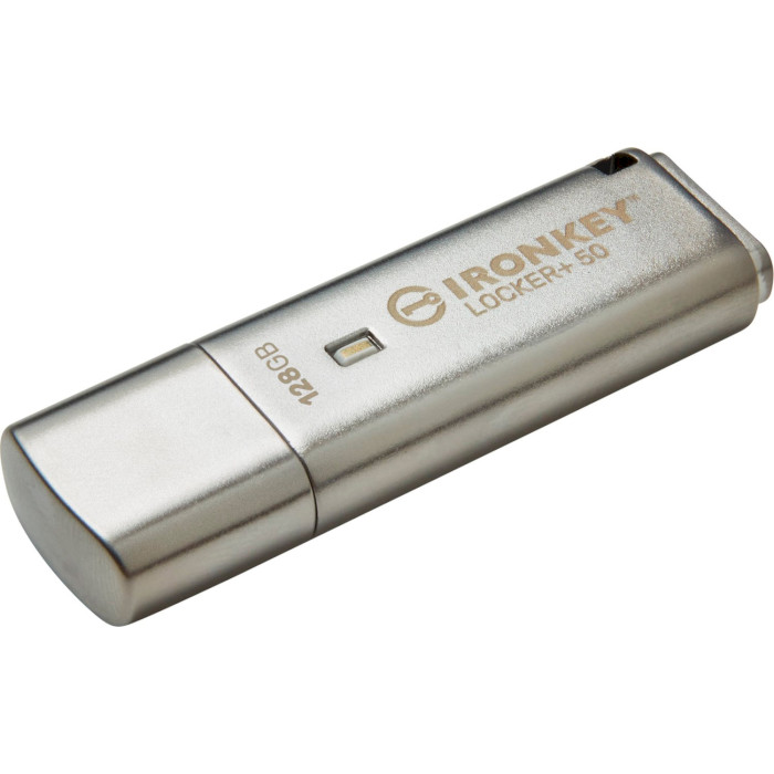 Флэшка KINGSTON IronKey Locker+ 50 USB3.2 128GB Silver (IKLP50/128GB)