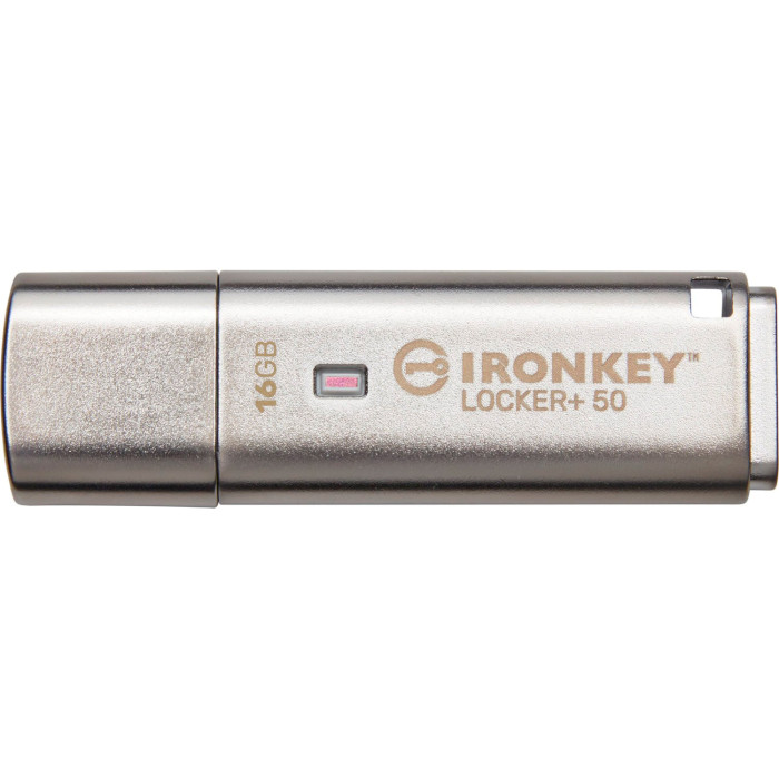 Флешка KINGSTON IronKey Locker+ 50 16GB Silver (IKLP50/16GB)