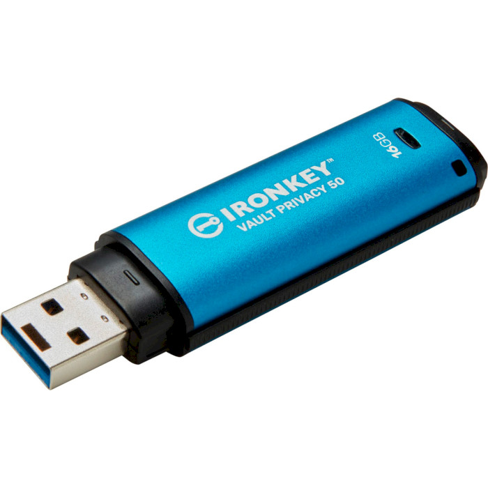 Флэшка KINGSTON IronKey Vault Privacy 50 USB3.2 16GB Blue (IKVP50/16GB)