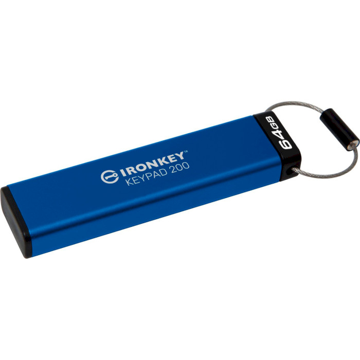 Флешка KINGSTON IronKey Keypad 200 64GB USB3.2 Blue (IKKP200/64GB)