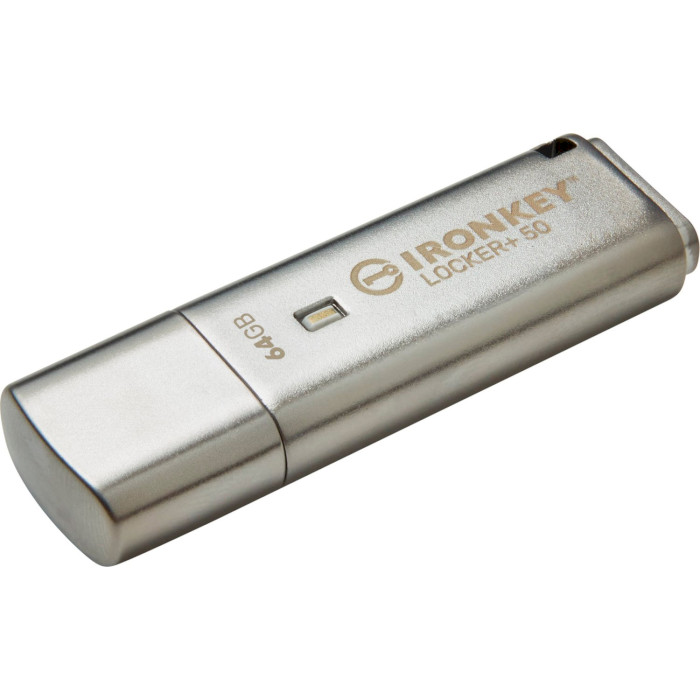 Флешка KINGSTON IronKey Locker+ 50 64GB Silver (IKLP50/64GB)