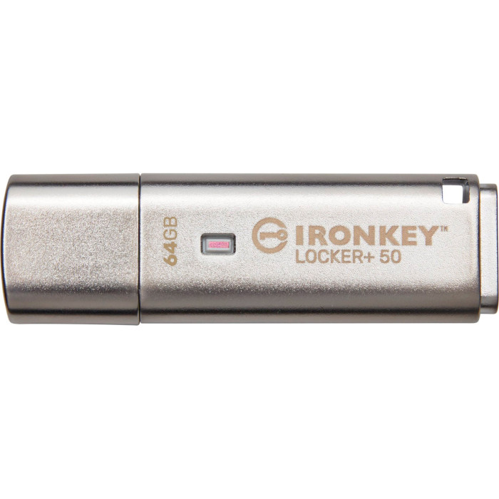 Флэшка KINGSTON IronKey Locker+ 50 64GB USB3.2 Silver (IKLP50/64GB)
