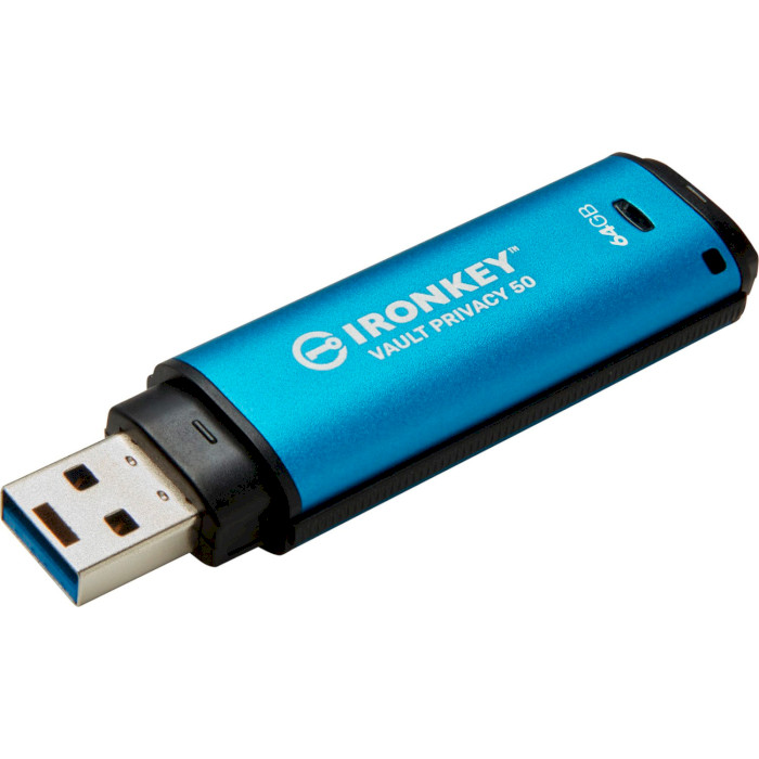 Флешка KINGSTON IronKey Vault Privacy 50 64GB USB3.2 Blue (IKVP50/64GB)