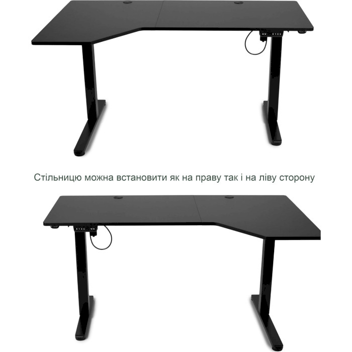 Компьютерный стол моторизированный BARSKY StandUp Corner Black (BSTC-01)