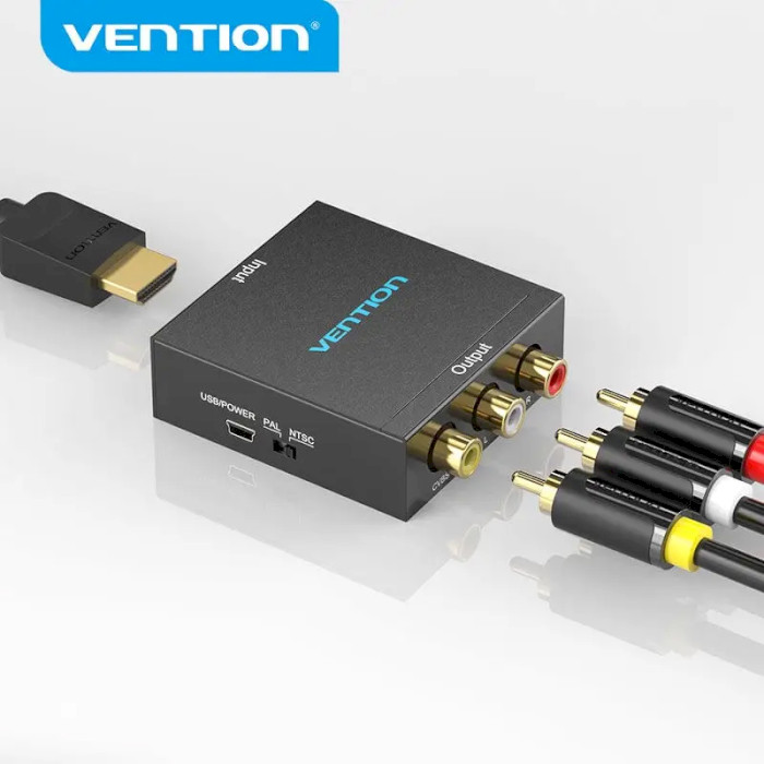 Конвертер відеосигналу VENTION HDMI to AV v1.4 Black (AEEB0)