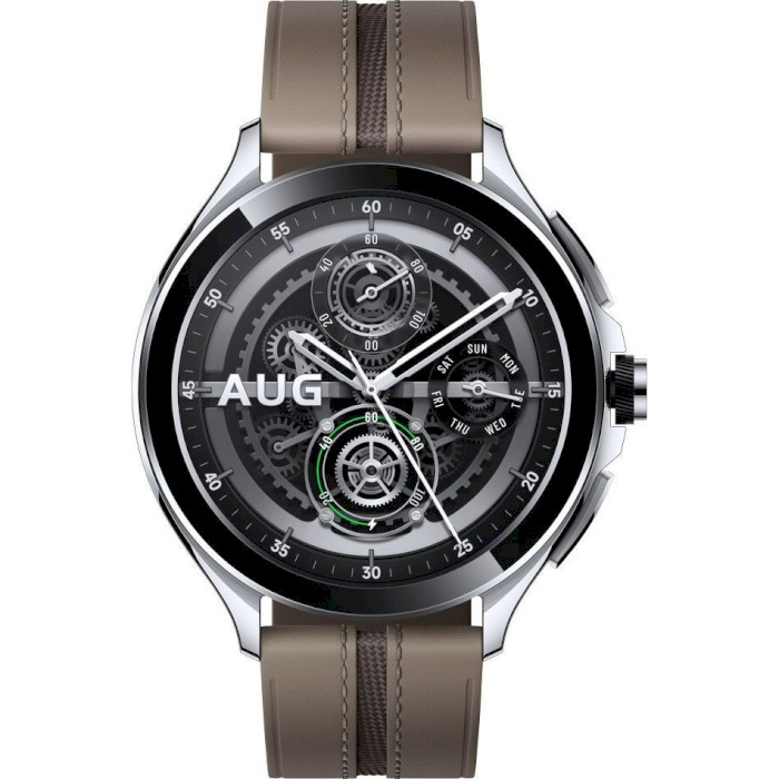 Смарт-часы XIAOMI Watch 2 Pro BT Silver with Brown Leather Strap (BHR7216GL)