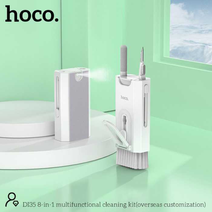 Набор для чистки гаджетов и электроники HOCO DI35 8-in-1 Multifunctional Cleaning Kit (Overseas Customization)