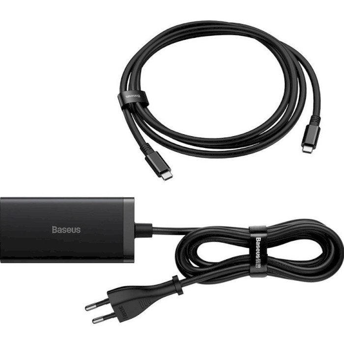 Зарядний пристрій BASEUS GaN5 Pro Desktop Fast Charger 1U+2C+HDMI 67W Black w/Type-C to Type-C cable (CCGP110201)