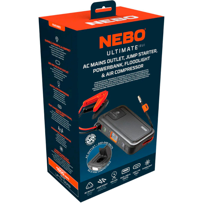 Портативний пускозарядний пристрій NEBO Ultimate 15000mAh (NEB-PBK-0006-G)